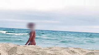 wife walking and running on nude beach