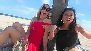 nikki benz big tits sex video rides waves and cock at beach